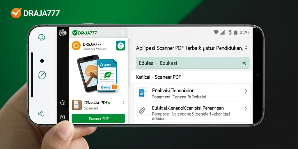 Tampilan antarmuka DRAJA777 dengan fitur Scanner PDF yang lengkap.