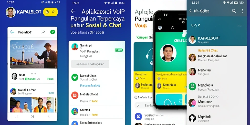 Tampilan antarmuka KAPALSLOT yang sederhana dan menarik untuk VoIP Panggilan.